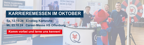 Bild von einem Messestand mit Terminen für Karrieremessen